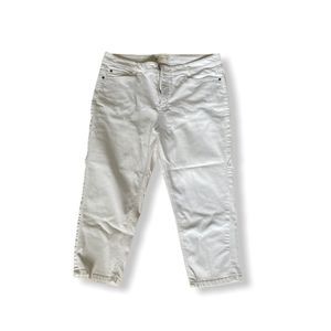 J. Jill Smooth Fit Cropped White Denim 18 Petite